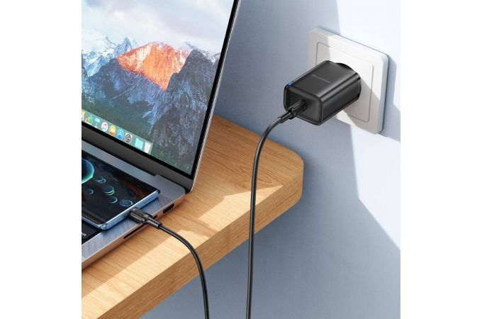 Сетевое зарядное устройство USB-C BOROFONE BA86A PD45W QC3.0 (белый)