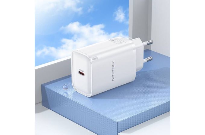 Сетевое зарядное устройство USB-C BOROFONE BA86A PD45W QC3.0 (белый)