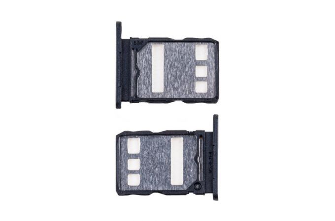 Держатель SIM для Huawei Nova Y72/ Y72S/ Y63 (MGA-LX3/ GFY-LX1) Черный