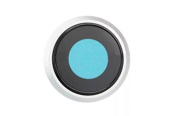 Стекло камеры для iPhone 8 (4.7) + рамка (серебро)