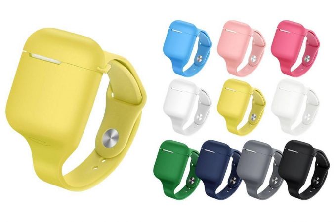 Чехол для наушников Soft-Touch AirPods с ремешком (цвет в ассортименте)