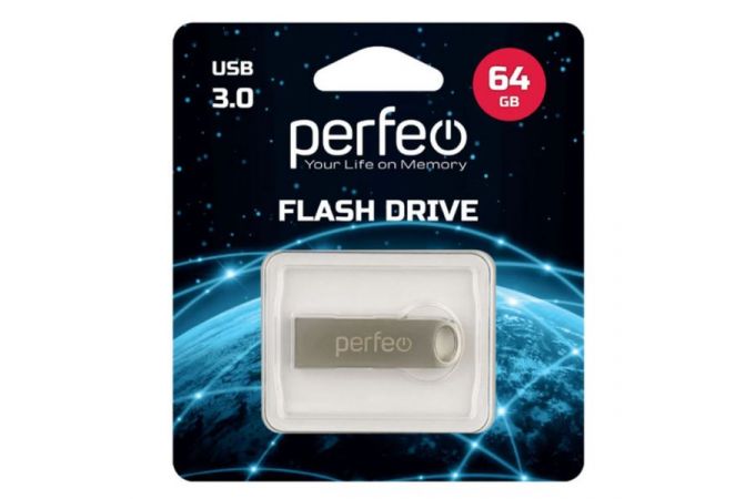 Флешка USB 3.0 Perfeo USB 3.0 64GB M08 Metal Series