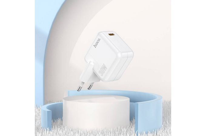 Сетевое зарядное устройство USB-C + кабель Type-C HOCO C112A PD30W (белый)