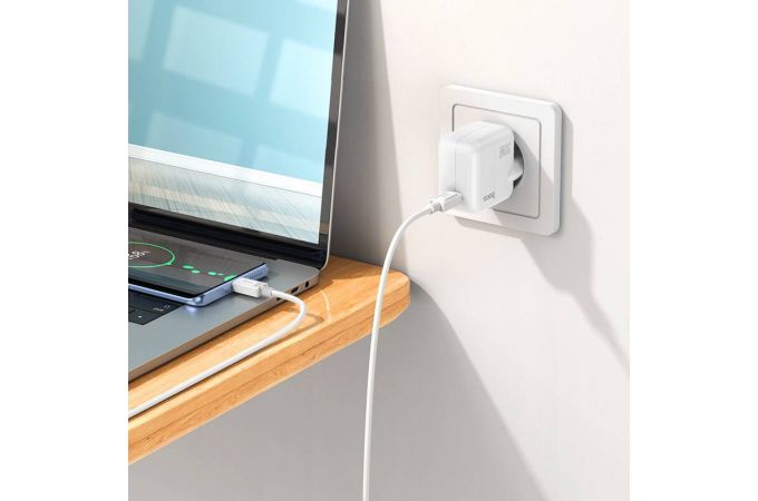 Сетевое зарядное устройство USB-C + кабель Type-C HOCO C112A PD30W (белый)