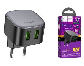 Сетевое зарядное устройство 2USB HOCO CS34A  QC3.0 (черный)