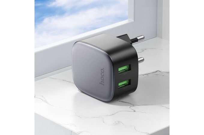 Сетевое зарядное устройство 2USB HOCO CS34A  QC3.0 (черный)