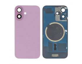 Задняя крышка (стекло) в сборе с рамкой для iPhone 16 Оригинал (Pink)