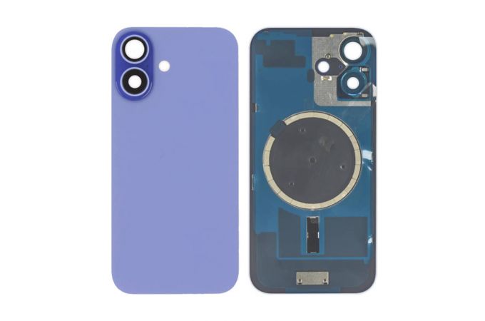 Задняя крышка (стекло) в сборе с рамкой для iPhone 16 Оригинал (Ultramarine)