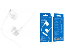 Наушники вакуумные проводные BOROFONE BM51 Hoary universal earphones (белый)