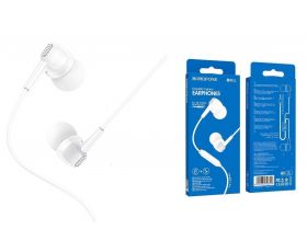 Наушники вакуумные проводные BOROFONE BM51 Hoary universal earphones (белый)