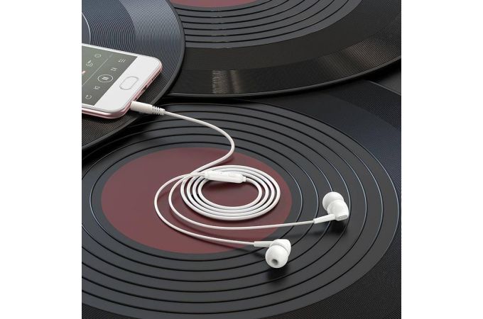 Наушники вакуумные проводные BOROFONE BM51 Hoary universal earphones (белый)