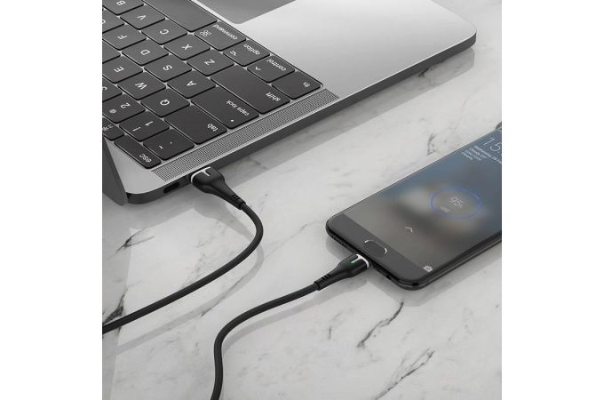 Кабель USB - MicroUSB HOCO X45 2,4A (черный) 1м