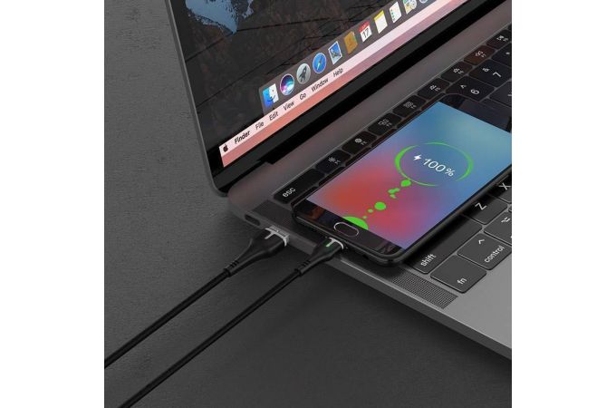 Кабель USB - MicroUSB HOCO X45 2,4A (черный) 1м