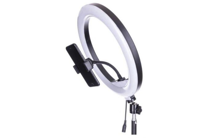 Кольцевая лампа напольная (30 см) для фото и видеосъемки QX300/XP305  (черный) с пультом уп (без т