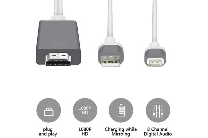 Кабель HDMI-Lightning 2м Орбита OT-AVW49