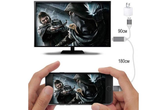 Кабель HDMI-Lightning 2м Орбита OT-AVW49