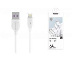 Кабель USB - Lightning SENDEM M62 USB 6A (белый) 1м