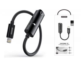 Адаптер для проводной гарнитуры iPhone c 3.5 мм на Lighting SENDEM A07 (штекер iOSLightning - гнездо 3,5мм/гнездо iOSLightning) 14см