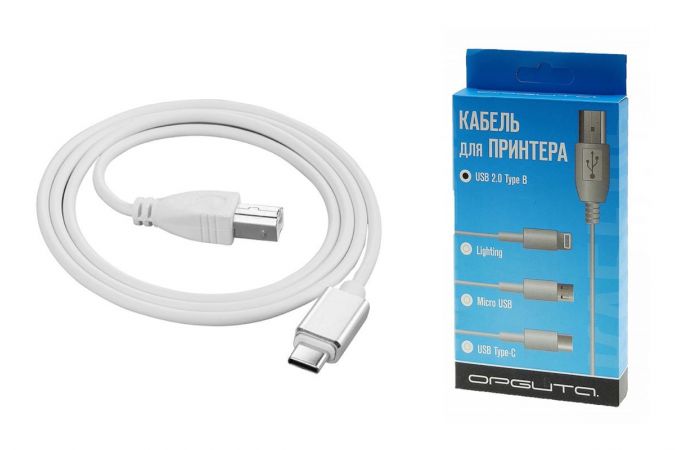 Кабель для принтера Орбита OT-PCC29 USB-В 2.0-TYPE-C 1.5м (белый)