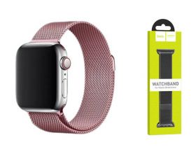 Ремешок для Apple Watch HOCO WA03 Ремешок из миланской стали серии Simple beauty (38-41 мм, розовое золото)