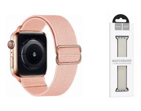 Ремешок для Apple Watch HOCO WA04 Эластичный нейлоновый ремешок серии Fashion (38-41 мм) розовый песок