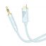 Кабель аудио HOCO UPA30 Friend (штекер Lightning - вход AUX 3.5 mm) (синий) 1м