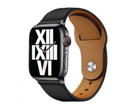 Ремешок для Apple Watch 38/40/41 mm кожаный (черный)