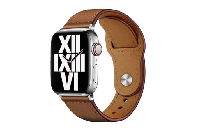 Ремешок для Apple Watch 38/40/41 mm кожаный (коричневый)