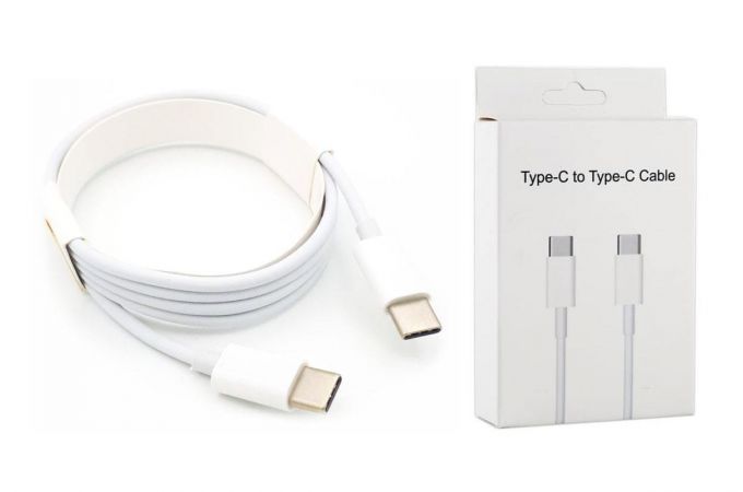 Кабель USB Type-C - USB Type-C 5A/20V, PD65W (белый) 1м