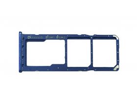 Держатель Sim для Samsung A750 Galaxy A7 (2018) синий Dem