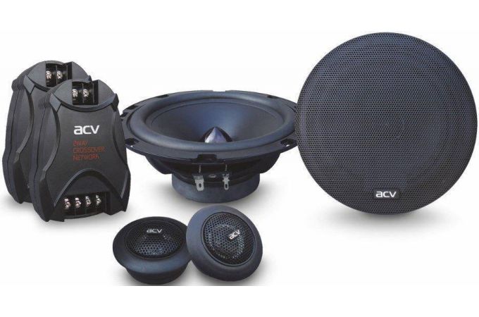 Автомобильная акустика ACV PB-60.2 компонентная 6.5",2-х полосная,60Вт, комплект- 4шт+2крос+провод