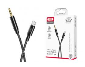 Кабель аудио XO NB-R211B (штекер Type-C - вход AUX 3.5 mm) (Черный)