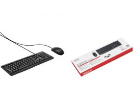 Комплект проводной клавиатура+мышь XO KB-03 Wired keyboard&Mouse (черный) (только английская раскладка)