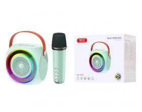 Караоке система мини XO F42 Dazzling RGB Bluetooth Karaoke Stereo with Microphone (голубой)