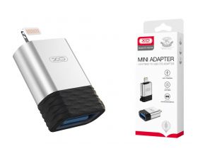 Переходник OTG XO NB186 Lightning  to USB adapter (Charging + data transmission) (черный)