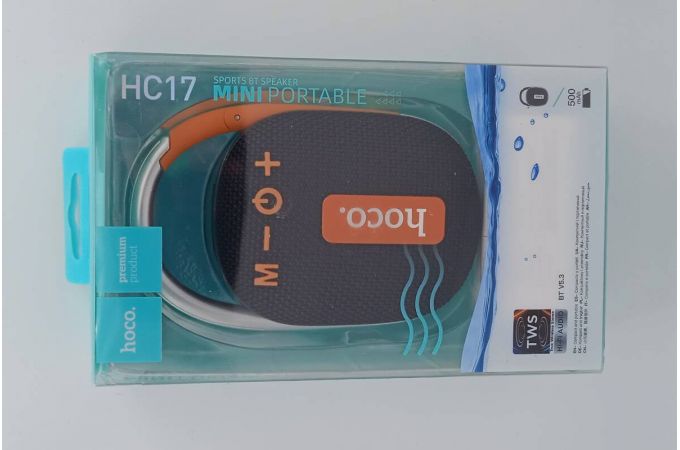 Портативная беспроводная колонка HOCO HC17 Easy joy sports BT (черный) (УЦЕНКА! МЯТАЯ УПАКОВКА)
