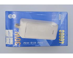 Универсальный дополнительный аккумулятор Power Bank HOCO J111С  30W (40000 mAh) (белый) (УЦЕНКА! МЯТАЯ УПАКОВКА)