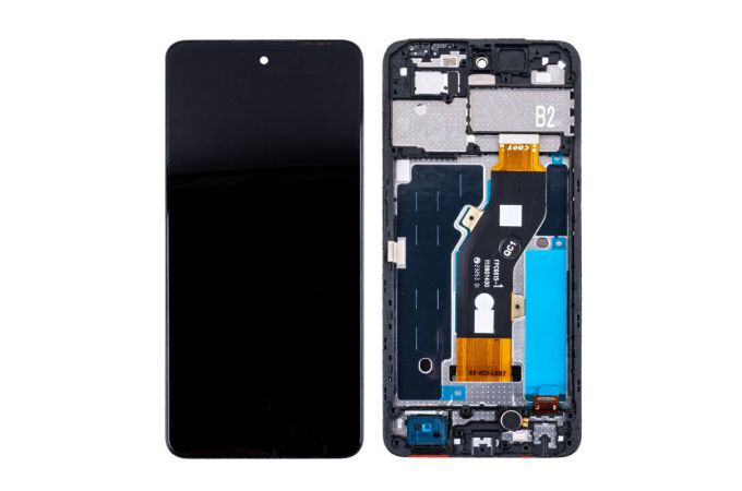Дисплей для Tecno Spark Go 2024 (BG6) в сборе с тачскрином + рамка (черный) (DJN) org