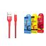 Кабель USB - Lightning HOCO X26, 2,4A (красный) 1м (в оплетке)