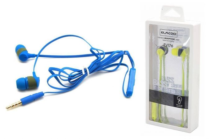 Наушники вакуумные проводные ELMCOEI EV-176 (синий)