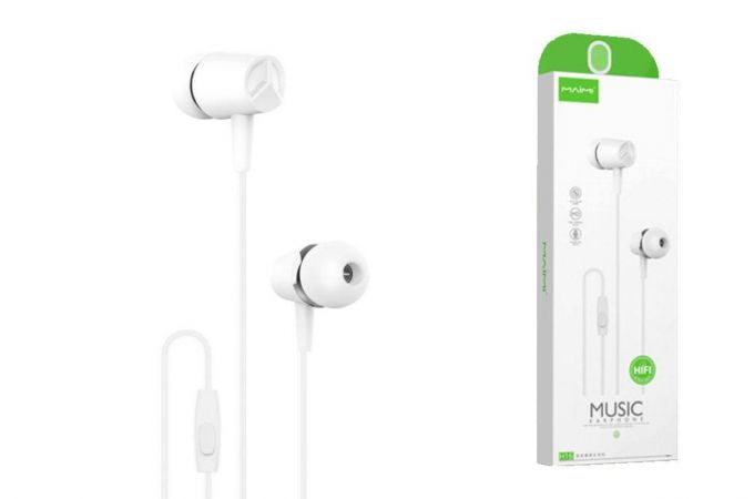 Наушники вакуумные проводные MAIMi H16 (белый)