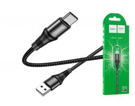 Кабель USB - USB Type-C HOCO X50, 3A (черный) 1м (в оплетке)