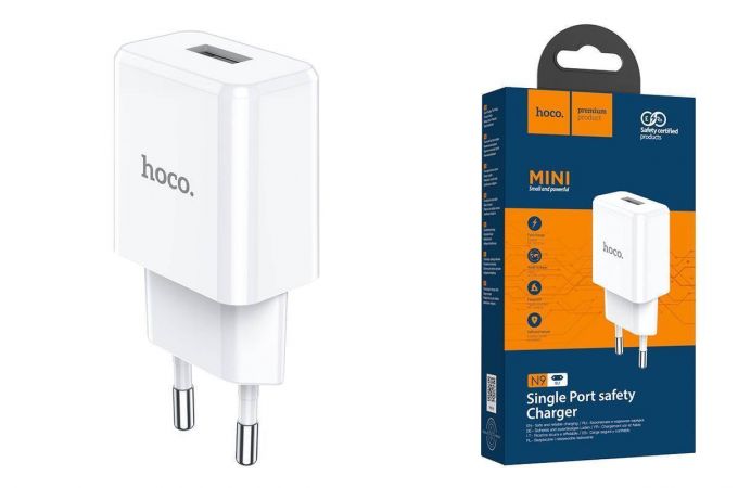 Сетевое зарядное устройство USB HOCO N9 2100mAh (белый)