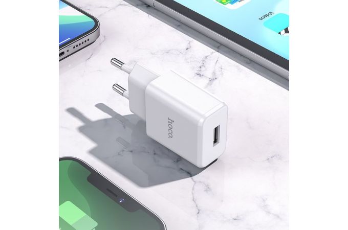 Сетевое зарядное устройство USB HOCO N9 2100mAh (белый)