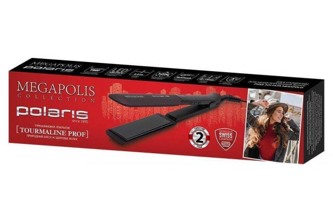 Выпрямитель для волос POLARIS PHS 5011KTA megapolis 55 Вт, турмалиновая керамика, дисплей