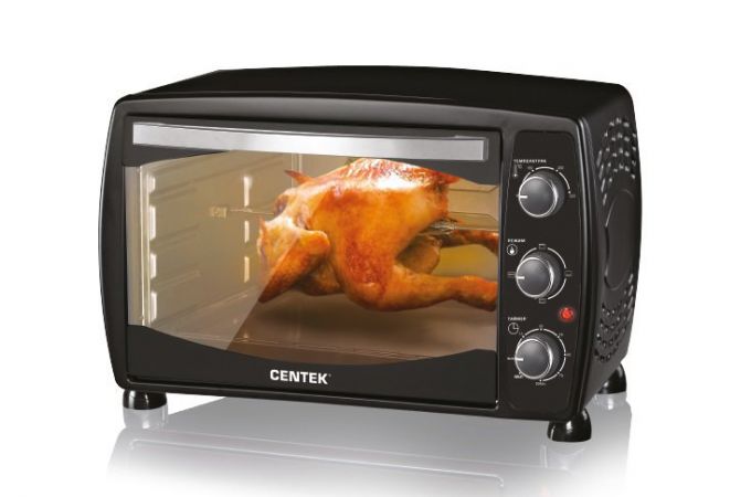 Электрическая печь CENTEK CT-1531-42 GRILL черная 1600 Вт, 42 л, таймер 90 мин, вертел