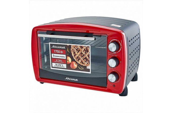 Электрическая печь АКСИНЬЯ КС-5700 красный 1750 Вт, 36л, таймер