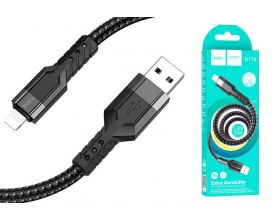 Кабель USB - Lightning HOCO U110, 2,4A (черный) 1,2м