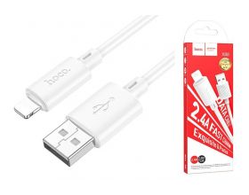 Кабель USB - Lightning HOCO X88 2,4A (белый) 1м