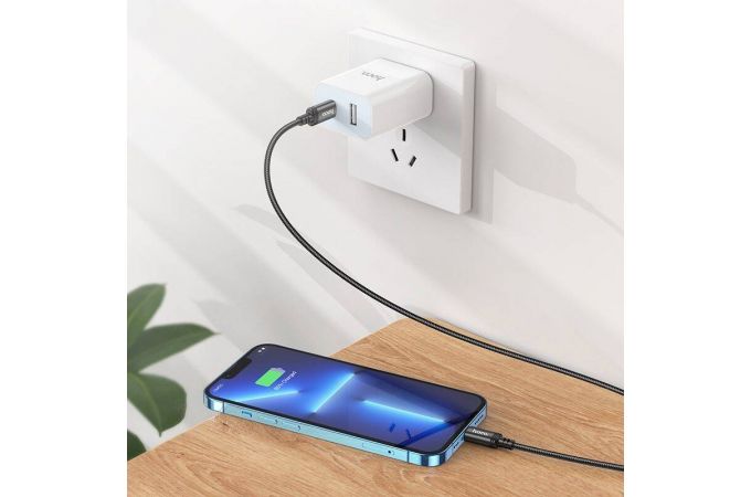 Кабель USB Type-C - Lightning HOCO X91 PD20W (черный) 3м